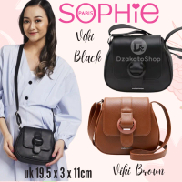Tas Selempang Wanita Terbaru 2024 Sophie Martin Paris Viki Black Brown Cokelat Hitam Kecil I Promo C