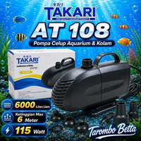 TAKARI AT 108 Mesin Pompa Celup Kolam Ikan Filter Aquarium Aquascape Air Terjun Hidroponik Gelembung