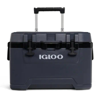 Igloo Overland 52 QT Ice Chest Cooler with Wheels, Gray