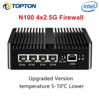 12th Gen Intel N100 Mini PC Firewall Router 4 LAN i226-V 2.5G N6000 N5105 J4125 NVMe Fanless Mini Computer Proxmox pfSense Box
