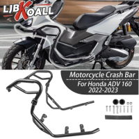 For Honda ADV 160 2022 2023 ADV160 Motorcycle Engine Guard Upper &amp; Lower Crash Bars Bumper Protector Falling Protection Frame