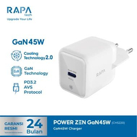 RAPAtech Power Zen GaN 45W Fast Charger PD3.2 AVS for iPhone 15 16 17 Series Type C to C Nylon Cable