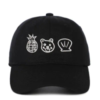 New Freenbecky Same Hat FB Pineapple Shell Dog Family of Three Embroidered Eternal Love Soft Top Embroidered Baseball Hat