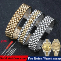Watch Accessories Steel Strap 13 17 20 21mm Sports For Rolex DATEJUST DAY-DATE OYSTERPERTUAL DATE Men's And Women's Watch Band