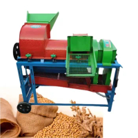 New millet and sorghum thresher with low crushing rate, rice, soybean, and millet thresher for household use