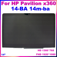 LCD Touch Screen 14" For HP Pavilion14-BA X360 Replacement Assembly Display Laptop with Frame 925447-001