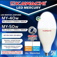 KAWACHI LAMPU LED MERCURY SUPER WHITE 40/50W