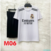 TIANTIANMO54 Bộ quần áo đá bóng, đồ đá banh nam nữ REAL MA RID Trắng, thể thao Long Thanh