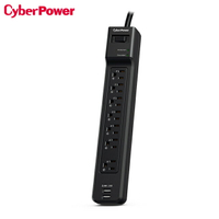 【含稅公司貨】CyberPower碩天 防突波 7插座 雙埠USB快速充電 突波保護延長線 (P0718UA0-TW)