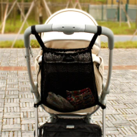Big Capacity Mesh Net Bag for Baby Stroller Trolley Pocket Bottle Diaper Holder Carrier Handy Mommy Daddy Storage Organizer