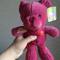 new small cute teddy bear toy dark red teddy bear doll gift about 25cm 0601