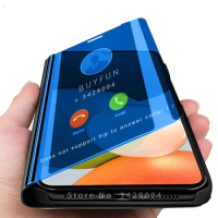 For Samsung Galaxy A22 4G/5G Sansung Sumsung A 22 22A 360° Mirror Smart Sleep Magnetic Case Book Holder Protector Cover Fundas