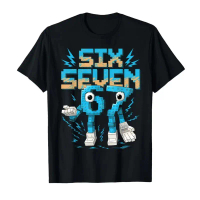 T-shirt Itali Brainrot untuk lelaki, lengan pendek, gaya meme 67 (6/7), model 1022, 1