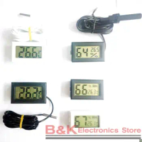 Mini Digital LCD Convenient Temperature Sensor Humidity Meter Indoor Hygrometer Portable Gauge Fridge Thermometer Wire 2M