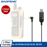 Baofeng USB Charger Cable with Indicator Light for BaoFeng UV-5R 3800 UV-10R UV-S9 PLUS AR-152 Battery Ham Radio Walkie Talkie