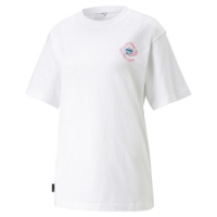 【滿額現折300】PUMA 短T 流行系列 DOWNTOWN 白 圖樣 寬鬆 短袖 T恤 女 53972402