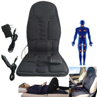 Practical Multifunctional Car Chair Body Massage Heat Mat Seat Cover Cushion Neck Pain Lumbar Support Pad Back Massager