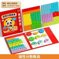 內地直送 - 磁性分數學習教具三四年級分數加減運算磁啜演示器小學數學換算盤
