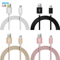 25cm 1m 1.5m 2m 3m USB Charging for Micro 5Pin\8Pin\Type-C for iPhone\Samsung HTC LG Android Nylon Cable 100pcs/lot