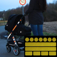 Roadstar Reflective Sticker for Pushchairs, Bicycle Helmets Warning Sign Sticker Reflector