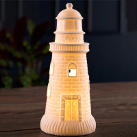 【愛爾蘭Belleek Living】陶瓷燈塔造型LED夜燈(絕版品限量1件)