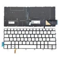 New For Dell XPS 13 9370 9380 13-9370 13-9380 Series Laptop Keyboard US White With Backlit 0FVW9W