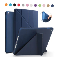 Cover for iPad Pro 11 2018 Case PU Leather Silicon Back Slim Light Weight Y Style Deformation Smart Cover for iPad Pro 11 inch