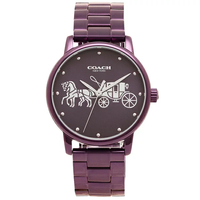 COACH 時尚女士腕錶 36mm 女錶 手錶 腕錶 14502923 紫色鋼錶帶(現貨)▶指定Outlet商品5折起☆現貨