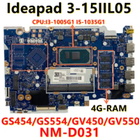 NM-D031 For Lenovo Ideapad 3-15IIL05 Laptop Motherboard With I3-1005G1 I5-1035G1 CPU 4GB-RAM 5B21B37212 5B21B36558 5B20S44270