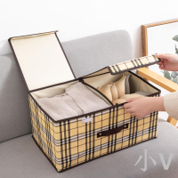 收納箱折疊式布藝整理箱家用衣物儲物衣柜神器衣服收納盒帶蓋箱子