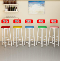 簡易吧台凳鋼木酒吧椅簡約現代高腳凳家用吧椅經濟型快餐店小凳子