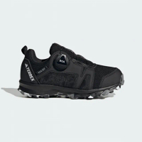 【adidas 愛迪達】運動鞋 童鞋 小童 兒童 旋鈕式鞋帶 TERREX AGRAVIC BOA R.RDY K 黑 HQ3496