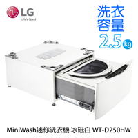 LG樂金 2.5公斤 WiFi 迷你洗衣機 (加熱洗衣) 冰磁白 WT-D250HW