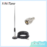 27MHz BNC Male 9-51Inch Telescopic/Rod Antenna 5m Cable with PL259 Connector for Kenwood Motorola CB Radio