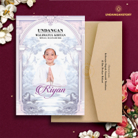 (50 Pcs) Undangan Khitanan + Amplop Murah, Proses Cepat, Undangan Sunat Khitan, Simple, Aesthetic, V