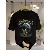 Kaos Desain Tengkorak dan Piramida Speedy - Desain Piramida dan Tengkorak Mesir Kuno Heavy Metal - K