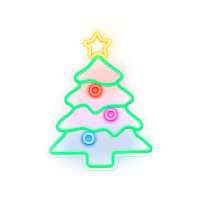 Hot Sale Christmas LED Neon Light High Transparency Acrylic Sign Santa Claus Bell Atmosphere Decorat