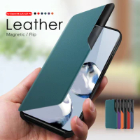 Smart View Leather Flip Cover for xiaomi 12t pro cases on xaomi xiomi xiaomy mi12t mi 12t 12 t pro 5g Magnetic Book Stand Coque