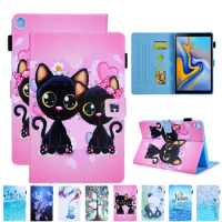 Fashion Cat Case for Samsung Galaxy Tab A8 2022 Case 10.5 2021 SM-X200 SM-X205 X200 X205 Cover Funda Tablet Stand Capa Coque