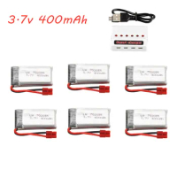 3.7V 400mAh Lipo Battery+ 6 in 1 Charger Set For SYMA X15 X5A-1 X15C X15W RC Drone Parts 3.7v Rechargeable Battery 702035