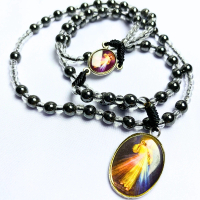 Rosario Koronka Kerahiman Ilahi Batu Blustin Devosi - Kalung Rosario Pria katolik