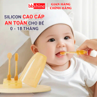 Bàn Chải Đánh Răng Và Rơ Lưỡi Cho Bé 0-18 Tháng Mềm Mại Chất Silicon Đảm Bảo An Toàn BBShine  SS022