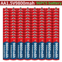 100% Original New High Quality AAbattery1.5V 9800mAh Rechargeable AA Battery for Led Light Toy Camera Microphone Battery