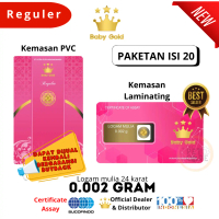 BABY GOLD 0.002GRAM PAKET ISI 20PC LOGAM MULIA Emas