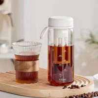 450/600ML Portable Airtight Cold Brew Iced Coffee Maker Tea Infuser Cold Brew Coffee Kettle Brewing Travel Pitcher