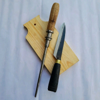 paket lengkap pisau baja hss, asahan kristal dan talenan cocok untuk perlengkapan dapur Kitchenware 
