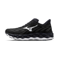 【MIZUNO 美津濃】Wave Sky 8 女鞋 黑白色 緩衝 回彈 編織 運動 慢跑鞋 J1GD240272