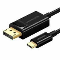 绿联 MM139 50994 TYPE-C 轉顯示埠 2K/4K/30HZ M TO M 1.5M 電纜 黑色（僅支援 NB）