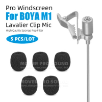 For BOYA BY-M1 BY M 1 M1 Pro Lavalier Microphone Windscreen Tie Clip On Lapel Mic Pop Filter Windshield Sponge Cover Foam Shield