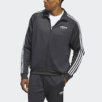 Adidas Select JKT [IC2413] 男 立領 外套 亞洲版 運動 籃球 休閒 寬鬆 吸濕 排汗 深灰